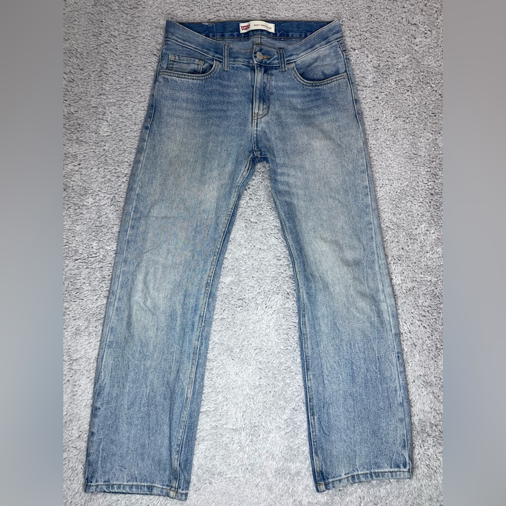 Levi's Jeans Unisex 27 X 27 14 Regular 505 Wedgie Wide Leg High Waist Cool